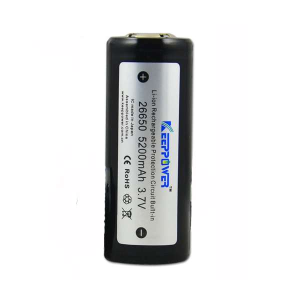 

Keeppower ICR26650 5200mAh 3.7v Protected Rechargeable Li-ion Battery 71.1cm