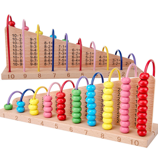 

Baby Computing Young Children Learning Teaching Aids Early Education Wooden Toys Digital Addition And Subtraction Puzzle Beads Arithmetic Count