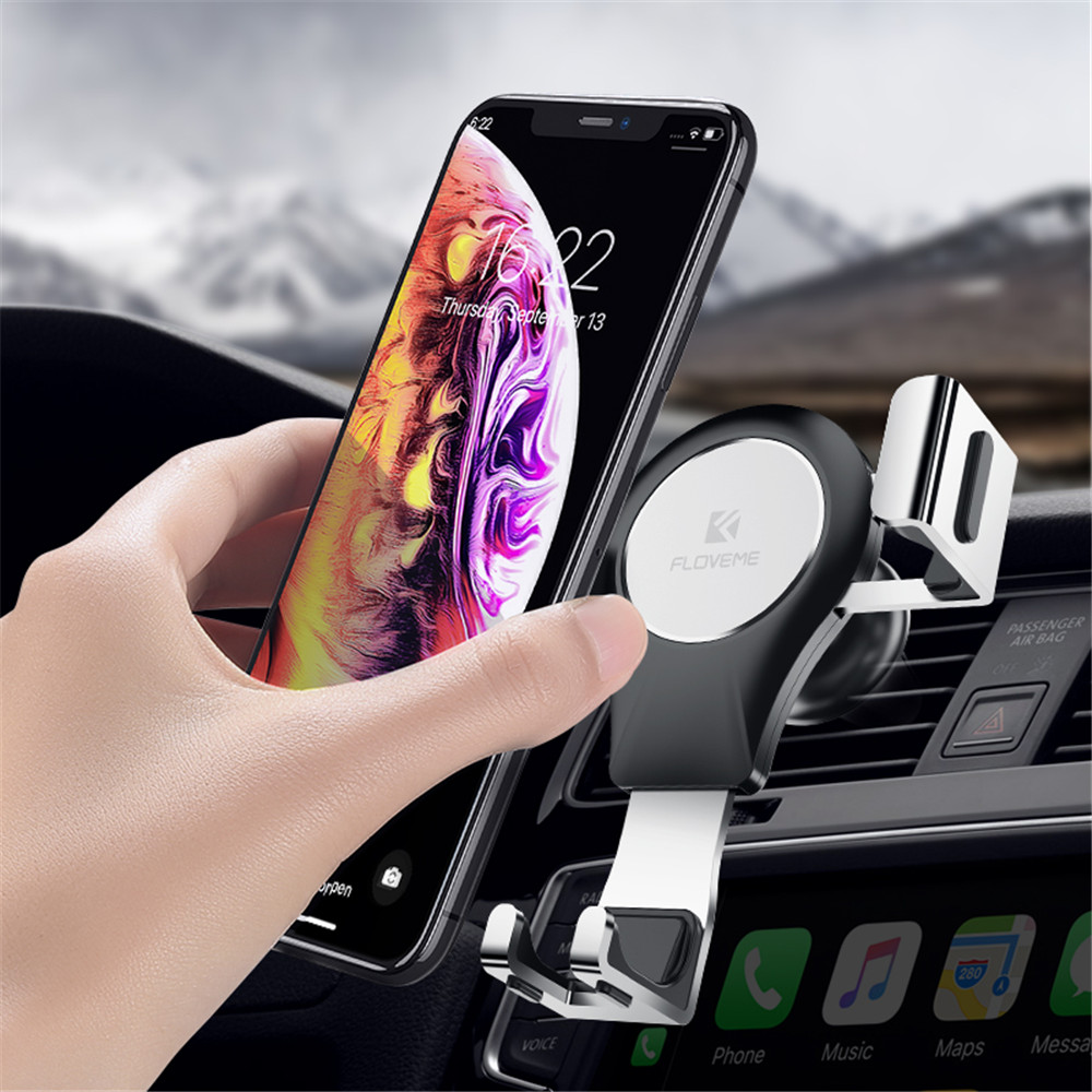 

Floveme Gravity Linkage Automatical Lock 360 Degree Rotation Car Holder Air Vent Mount for Xiaomi Mobile Phone