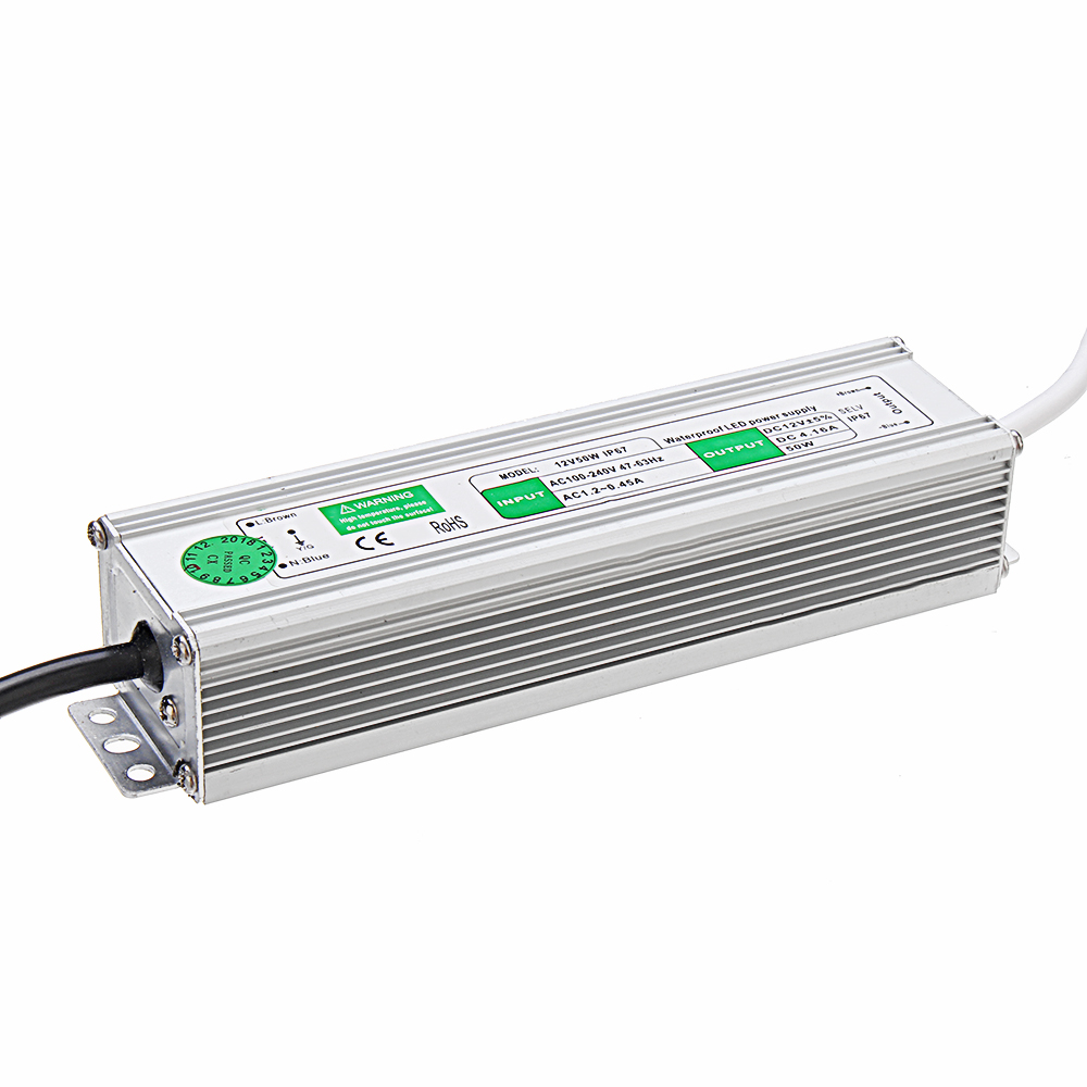 

AC110V-240V to DC12V 50W 4.2A LED Waterproof Switching Power Supply 178*43*33mm