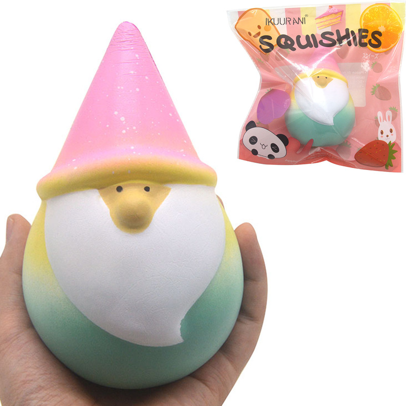 

IKUURANI Santa Claus Christmas Squishy Rainbow 12.5*8.5*8.5CM licensed Slow Rising With Packaging Gift Collection