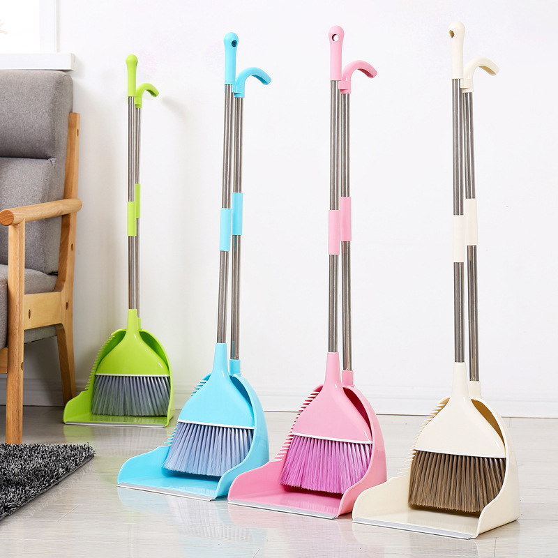 

Household Broom Dustpan Cleaning Brush Set With Combination Soft Brush