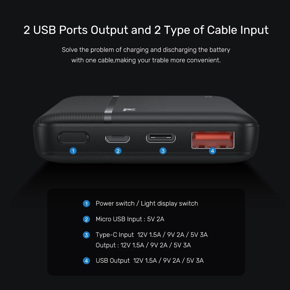 Find TOPK I1015P 10000mAh Power Bank External Battery Power Supply With 18W USB C PD QC4 0 18W QC3 0 USB A Support PPS AFC FCP Fast Charging For iPhone 13 Mini 13 Pro Max For Samsung Galaxy Note 20 OnePlus 9Pro for Sale on Gipsybee.com with cryptocurrencies