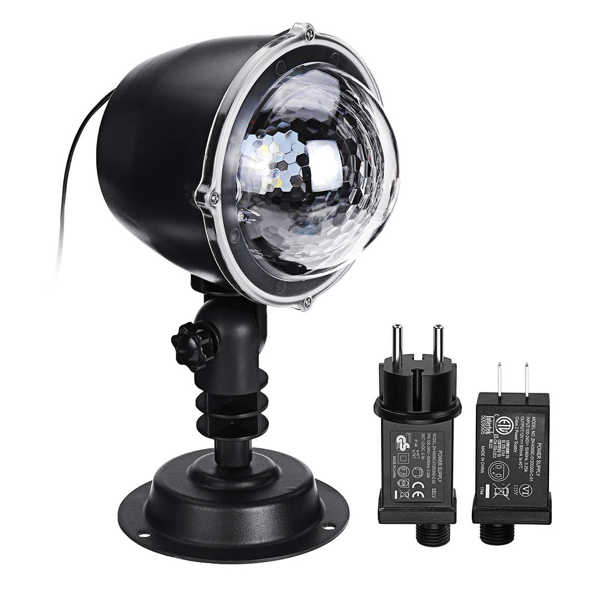 5W Moving Snowflake Snow LED Mini Projector Light Adjustable Waterproof Lamp 23