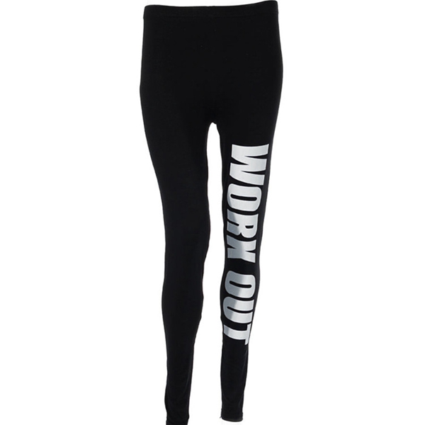

Athleisure Letter Printed Yoga Running Sport Workout Pant High Waist Cropped Legging Fitness