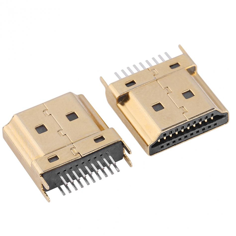 

HD Port-A Male Plug SMT 19P 2-Row Pin 4 Feet 1 .6 mm Pitch Adapter Connector For PCB