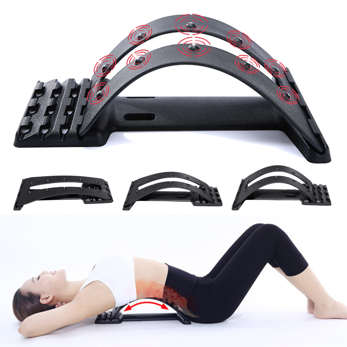 

KALOAD Enhanced Edition Back Massage Stretcher Back Support Sport Fitness Cervical Lumbar Vertebrae Correction