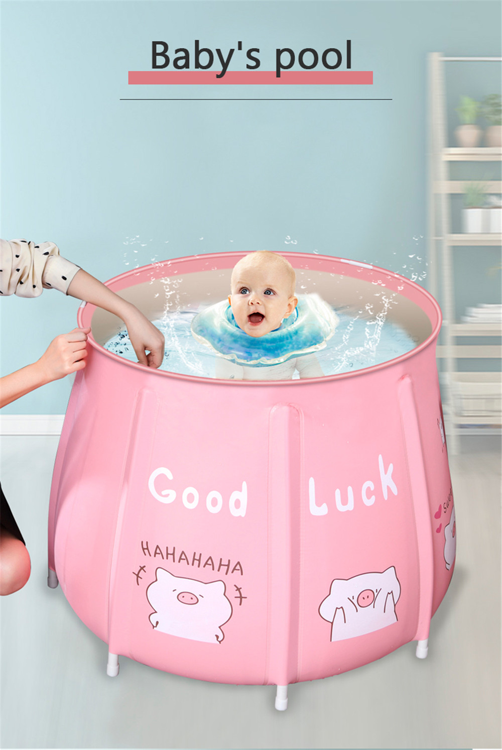 Portable Bathtub Folding Bath Bucket Foldable Large Adult Tub Baby Swimming Pool Insulation Separate Family Bathroom SPA Tub With Lid 2