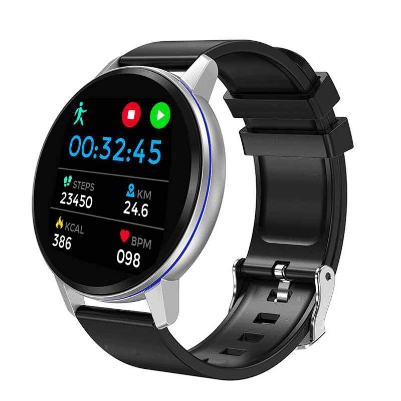 

Bakeey S01 1.22inch Full Round Touch Heart Rate Blood Pressure Oxygen Monitor Music Weather Sports Smart Watch