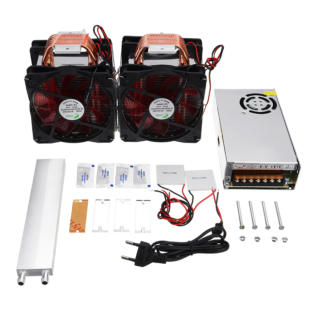 

Dual-core Semiconductor Refrigeration DIY Small Air Conditioner With Power Supply