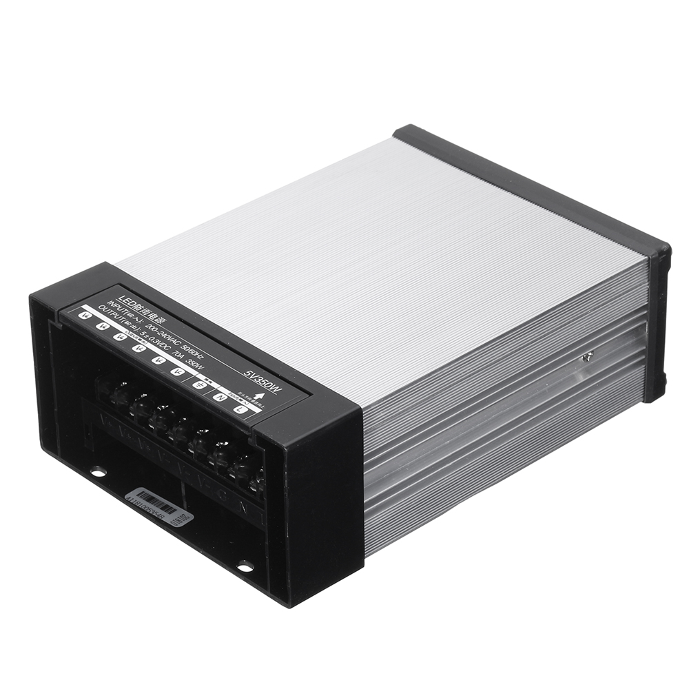 

AC200-240V to DC5V 350W 70A LED Rainproof Waterproof Switching Power Supply 165*120*58mm