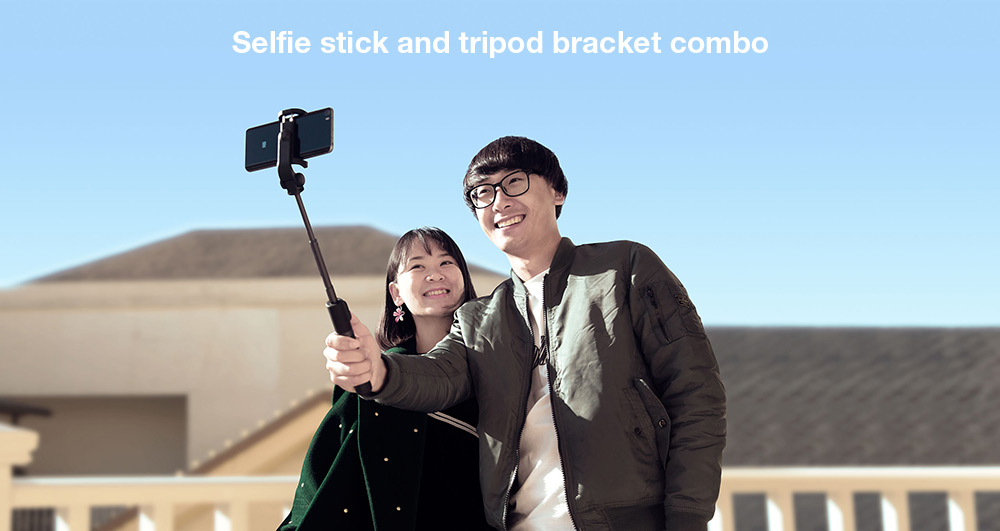 Original Xiaomi 2 in 1 bluetooth Mini Extendable Folding Tripod Selfie Stick For Mobile Phone (Black) 10