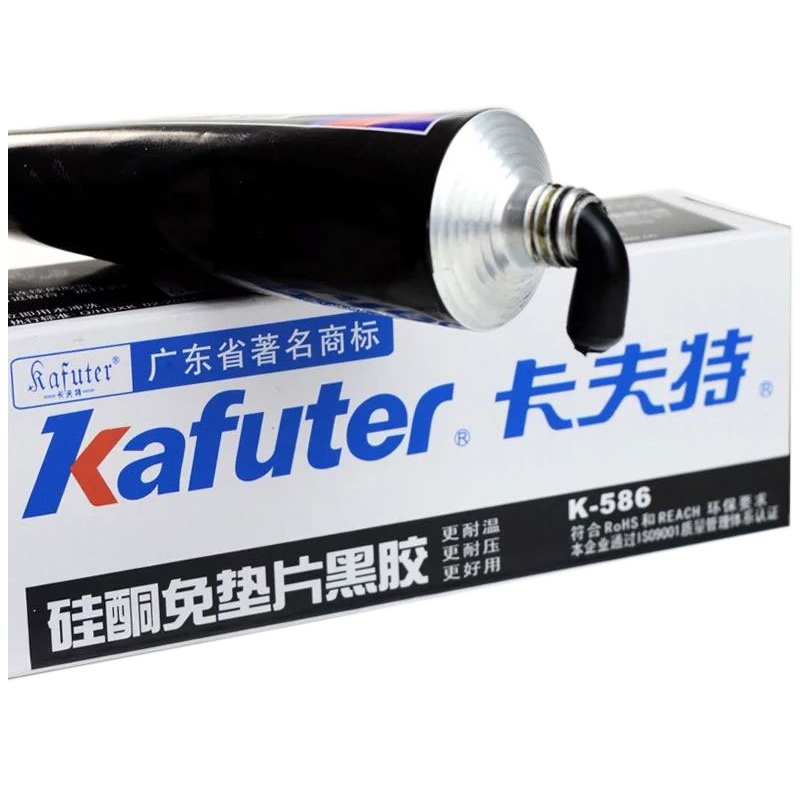 

Kafuter K-586 55g Black Sealing Adhesive High Quality Waterproof Resistant to Oil Resist High Temperature Sealant Glue
