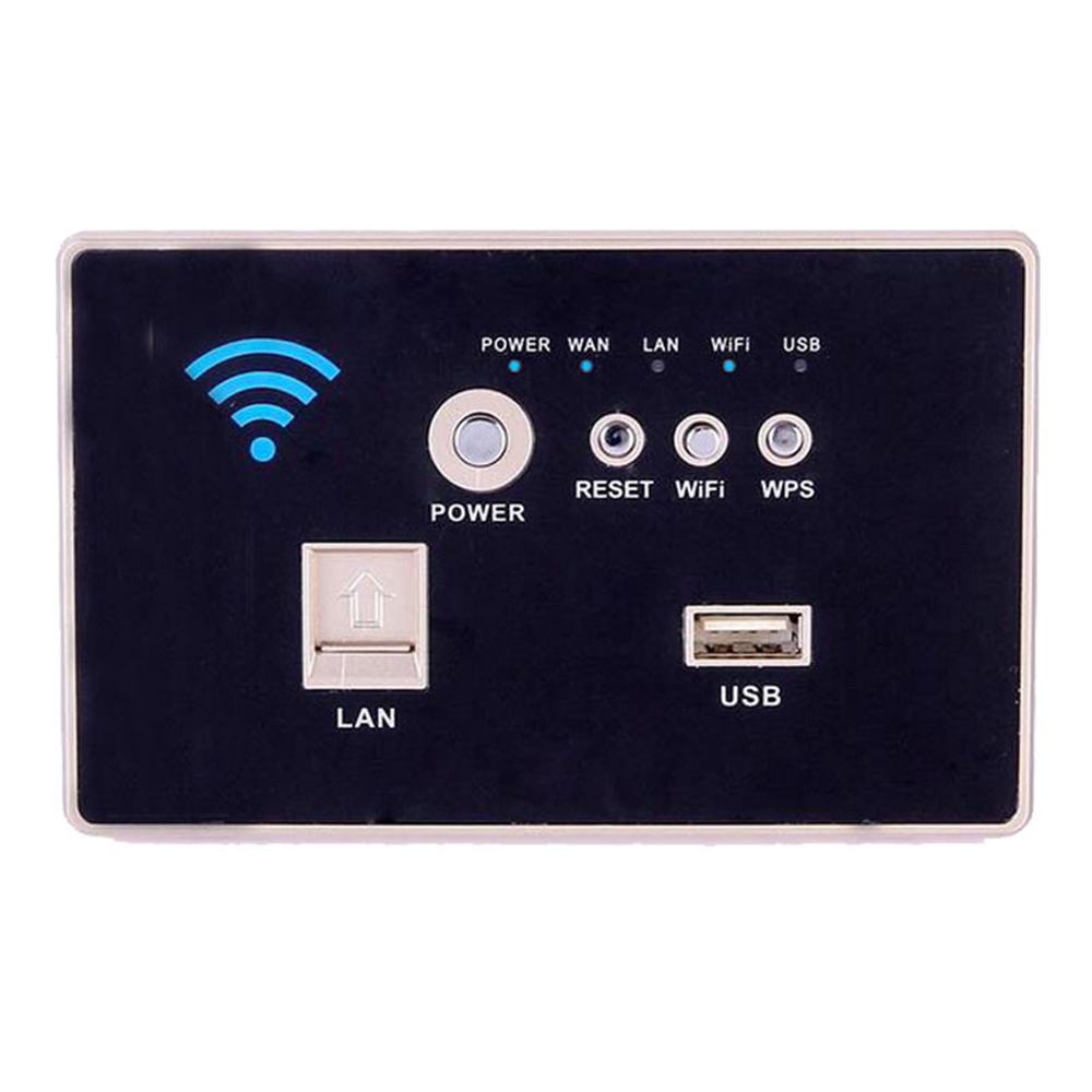 Find 300Mbps 118 Type Wall Embedded Router Wireless AP Panel Router WPS WiFi Repeater Extender 1500mA USB Charge Socket for Sale on Gipsybee.com with cryptocurrencies