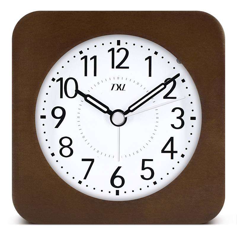 

TXL Wooden Desktop Snooze Alarm Clock Backlight Silent Sleepiness Growing Bibi Sound Nocturnal Pointer Student Table Clock