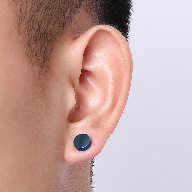 

Punk Magnetic No Pierced Men's Earring Stainless Steel Round