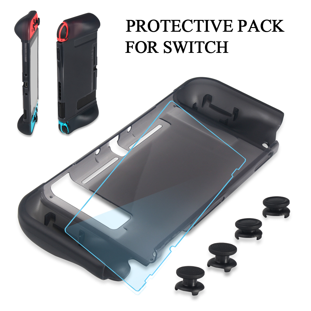 Protective Case Thumbstick Covers Screen Protective Film for Nintendo Switch Game Console 15