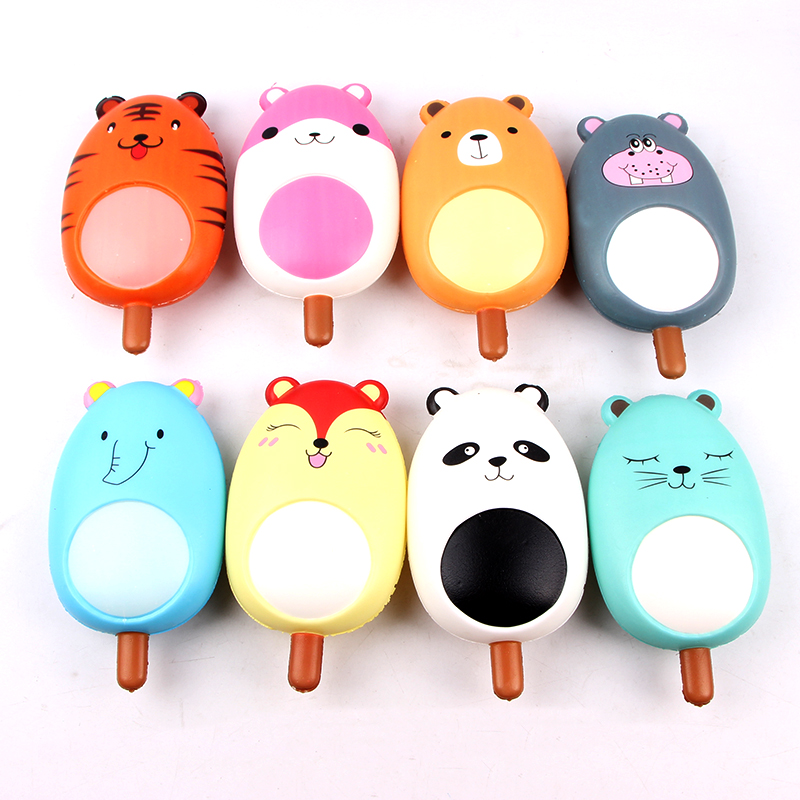 

16.5*10cm Squishy Slow Rebound Animal Expression Ice Cream With Packaging Cute Toys Gift