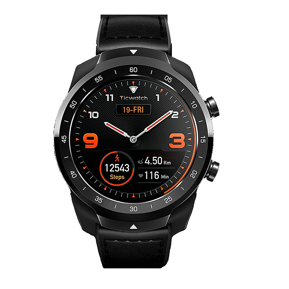 

XIAOMI TicWatch Pro 512 МБ + 4 ГБ 4G / Bluetooth GPS Smart Watch 1,4 '' круглый двойной экран IP68 Водонепроницаемы AI Сердце Оценить Монитор Фитнес Смар