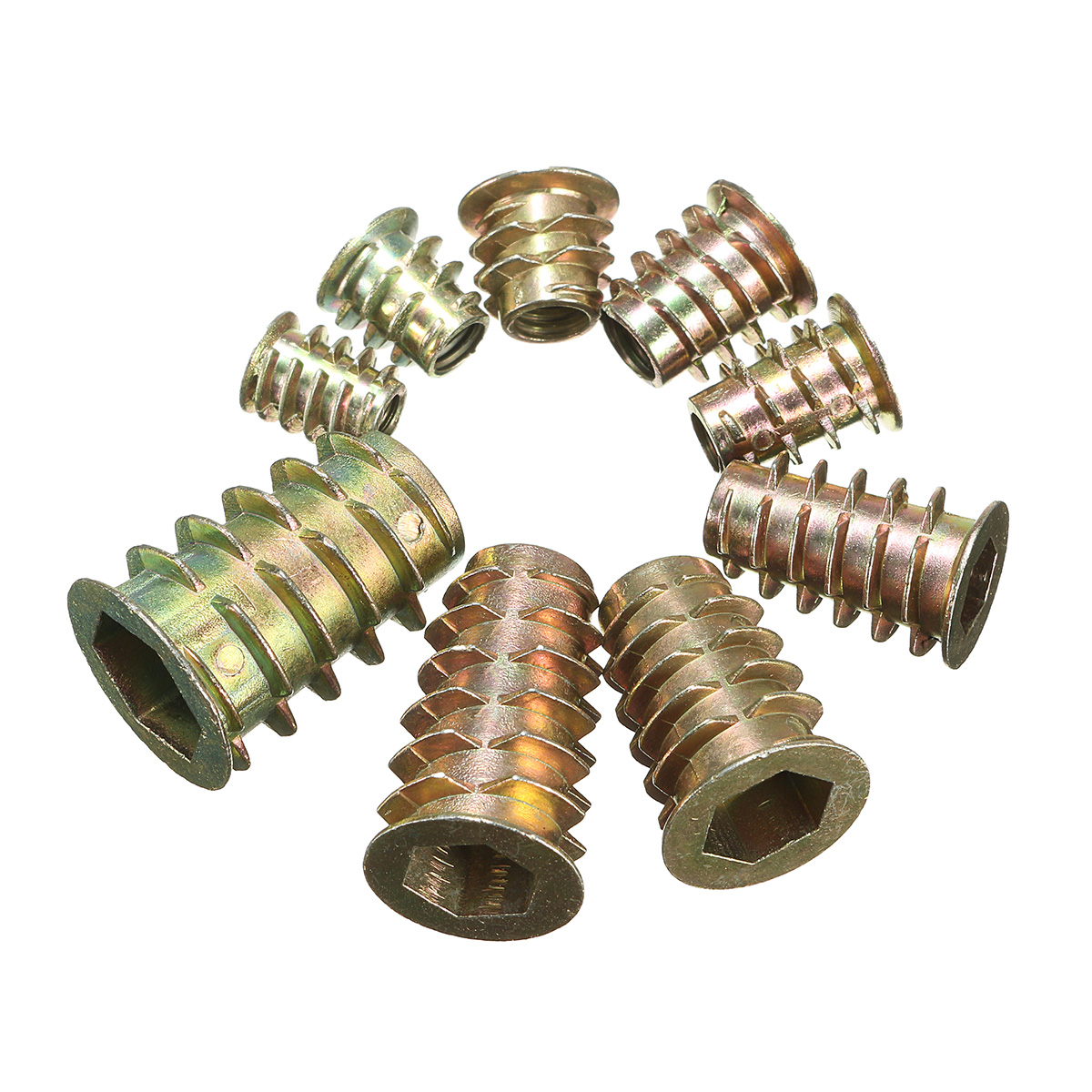 

Hex Drive Screw In Threaded Insert Type D Nut For Wood with Flange M4/M5/M6/M8/M10