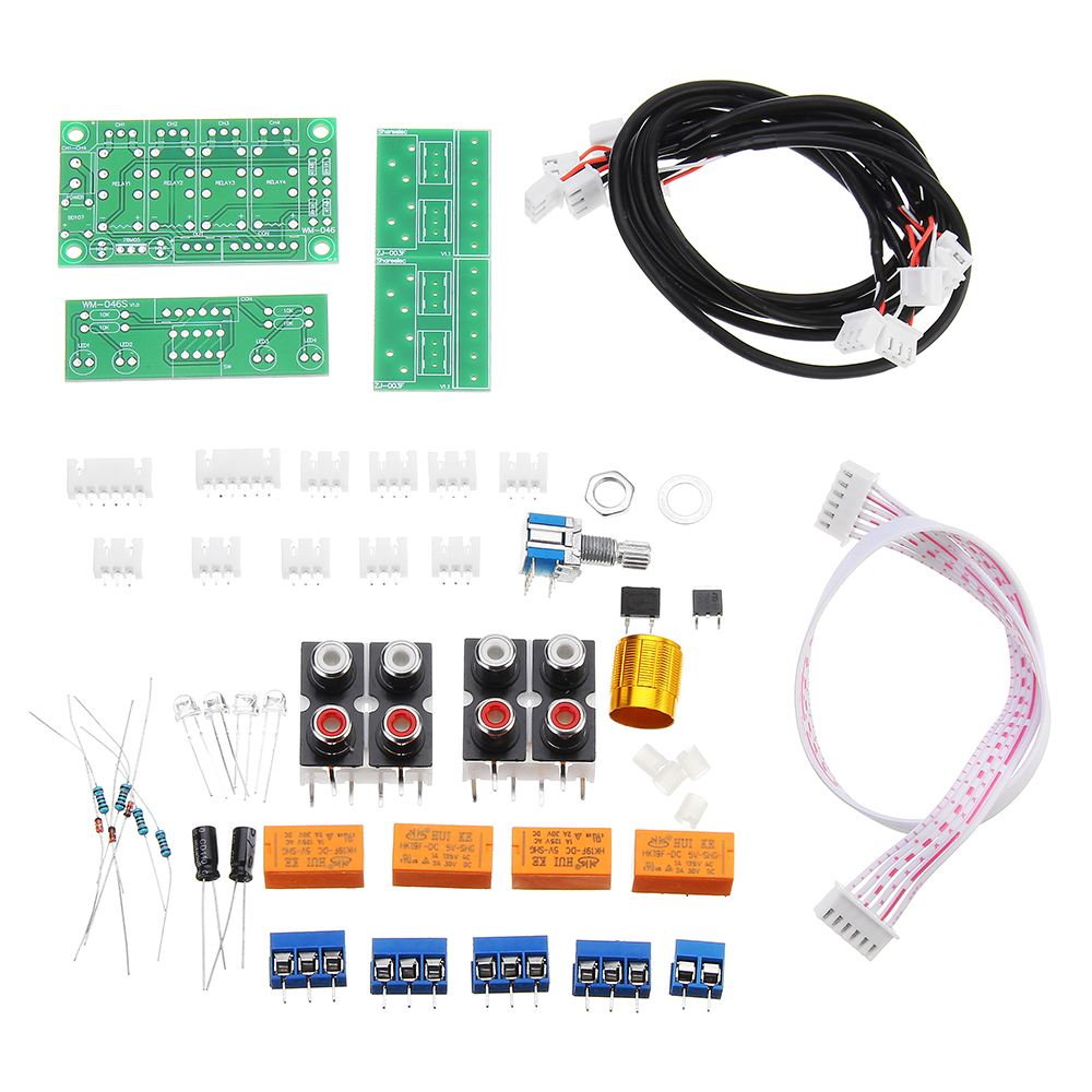 

DIY 4 Channel HIFI Amplifier Audio Switch Board Sound Source Switchboard Lossless Multi Signal Switching Board Kit