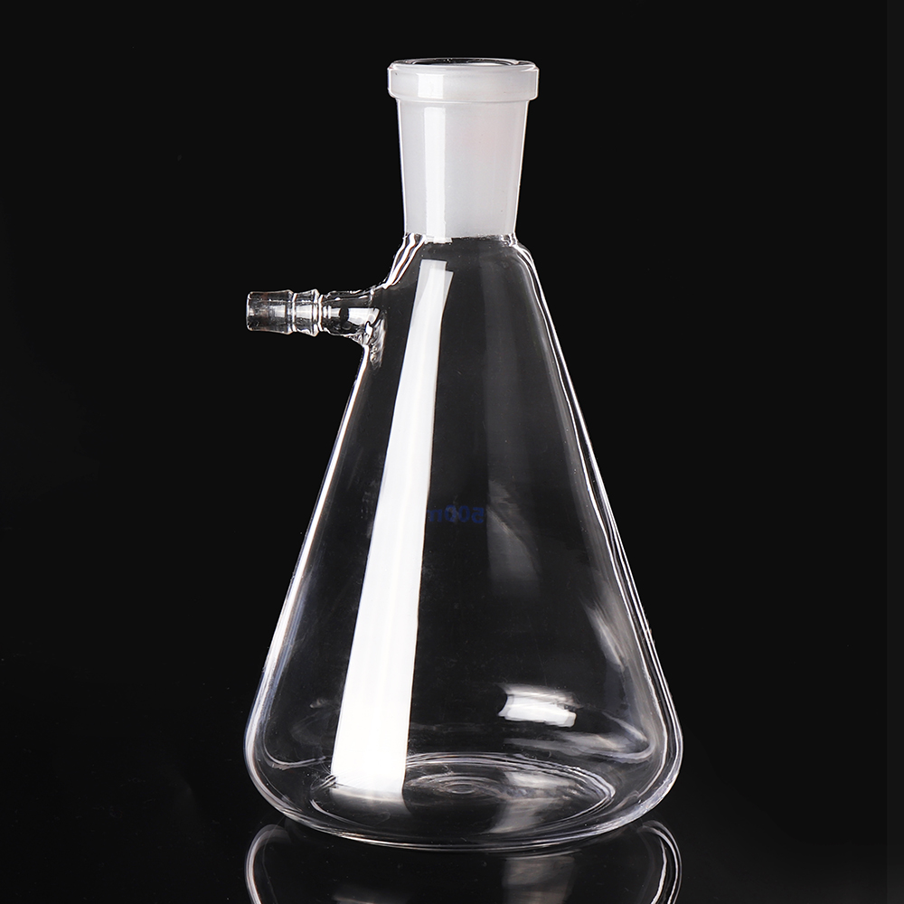 

500mL 24/40 Glass Filtering Flask Lab Filtration Conical Flask Bottle Laboratory Glassware