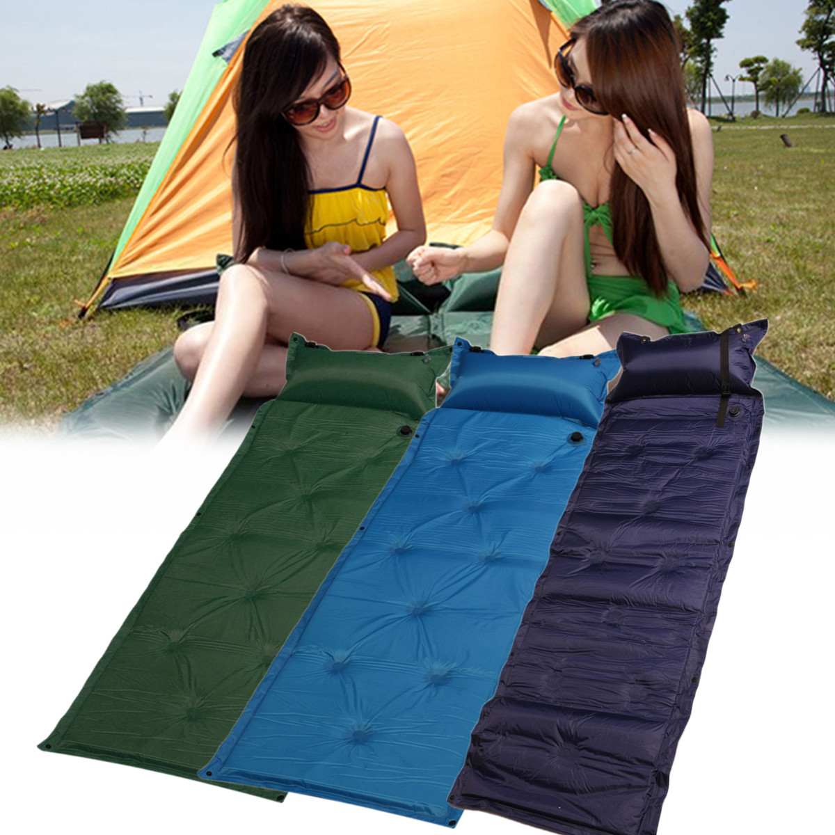 

IPRee® 183x57x2.5cm Self Inflatable Air Mattress Camping Moisture Proof Pad Sleeping Mat