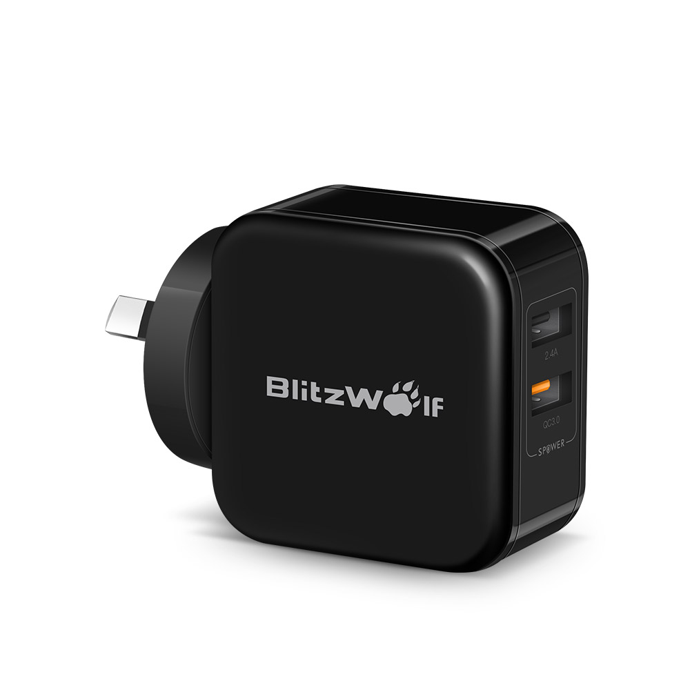 

BlitzWolf® BW-S6 QC 3.0+2.4A 30W Dual USB Charger AU Adapter for iphone 8 8 Plus iphone X Xiaomi