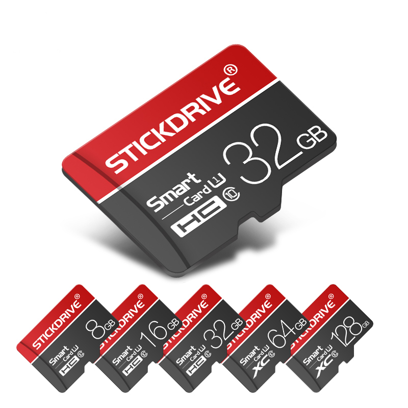 StickDrive 8GB 16GB 32GB 64GB 128GB Class 10 Высокоскоростная карта памяти TF с адаптером карты для мобильного телефона iPhone Samsung Huawei Xiaomi Redmi Note 8 Note 8 Pro