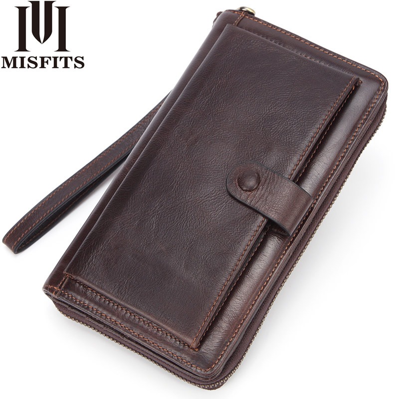 

Men Soft Cowhide Multi-funtion 28 Card Slot Wallet Solid Phone Purse