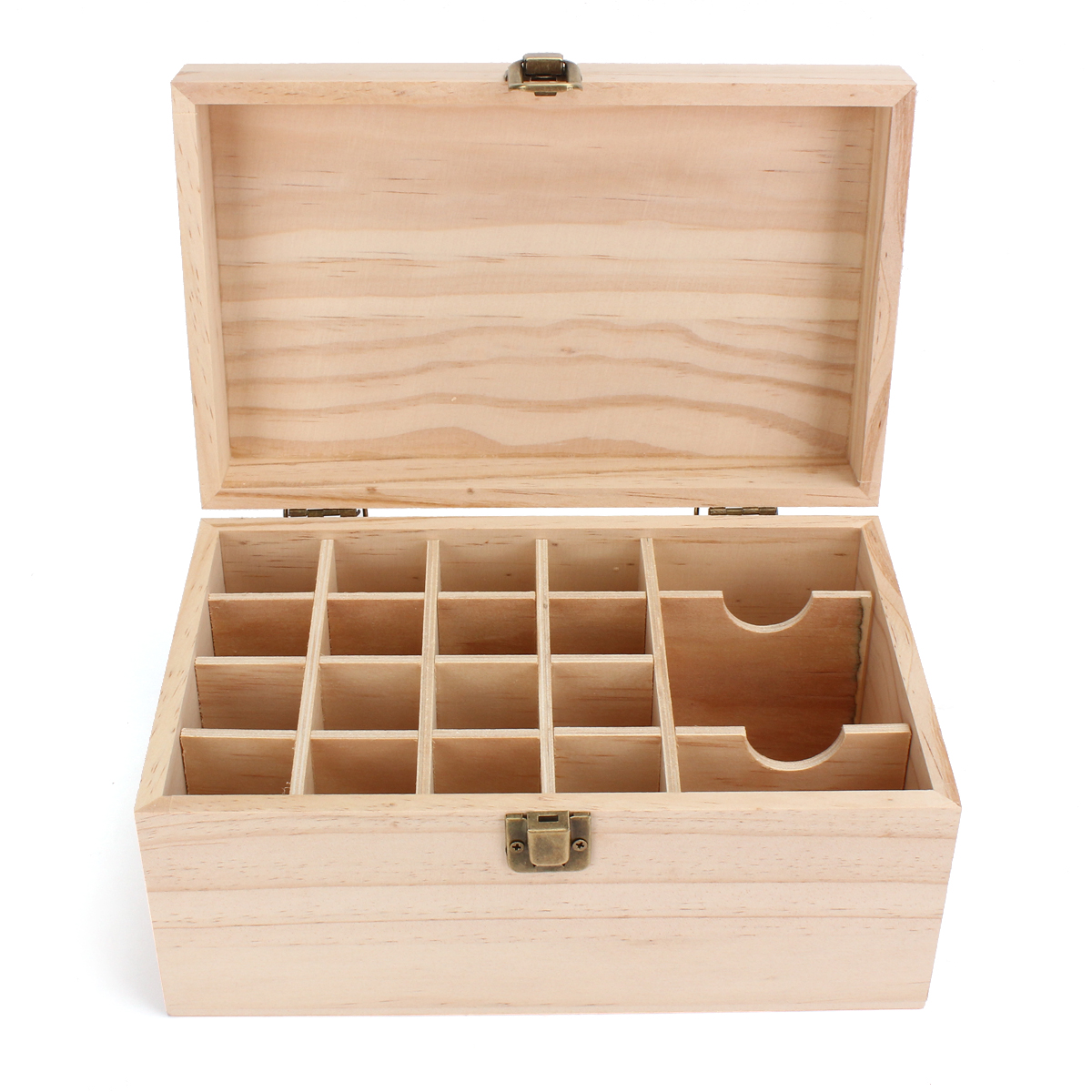 

19 Slots Essential Oil Storage Display Box Wooden Case Aromatherapy Container Organizer