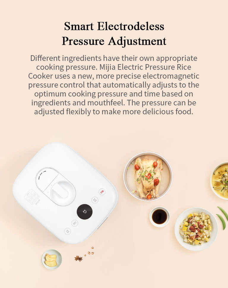 XIAOMI Mijia YLG01CM Electric Rice Cooker Smart Home 5L Alloy Cast Iron Heating Pressure Cooker Multicooker Kitchen 9