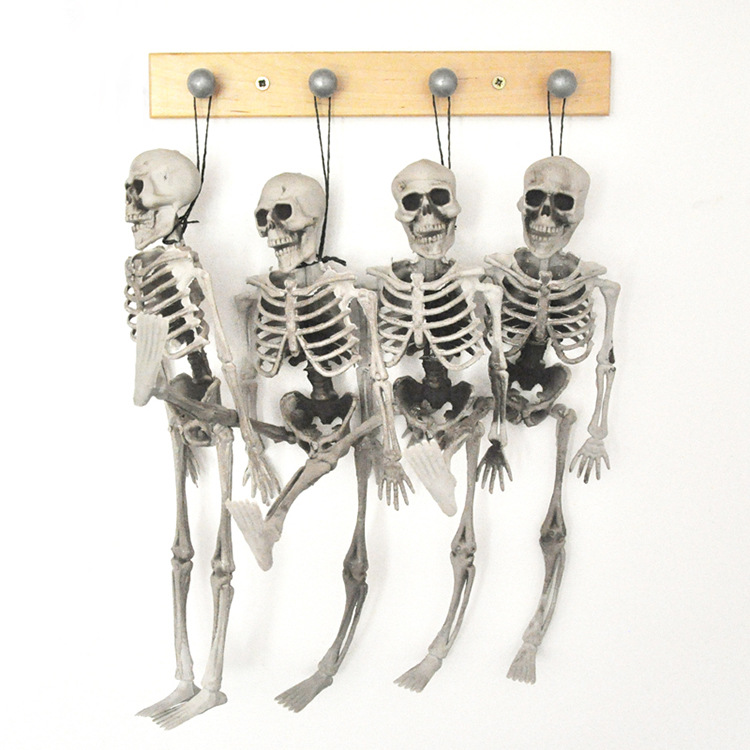 

15cm Skeleton Escape Haunted House Halloween Skull Decoration Hanging Plastic Skeletons Tricky Halloween Props
