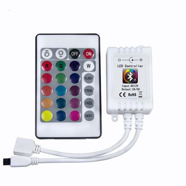 

Светодиодный контроллер DC12-24V RGBW / RGB Bluetooth 24key ИК-пульт дистанционного управления для светодиодные ленты