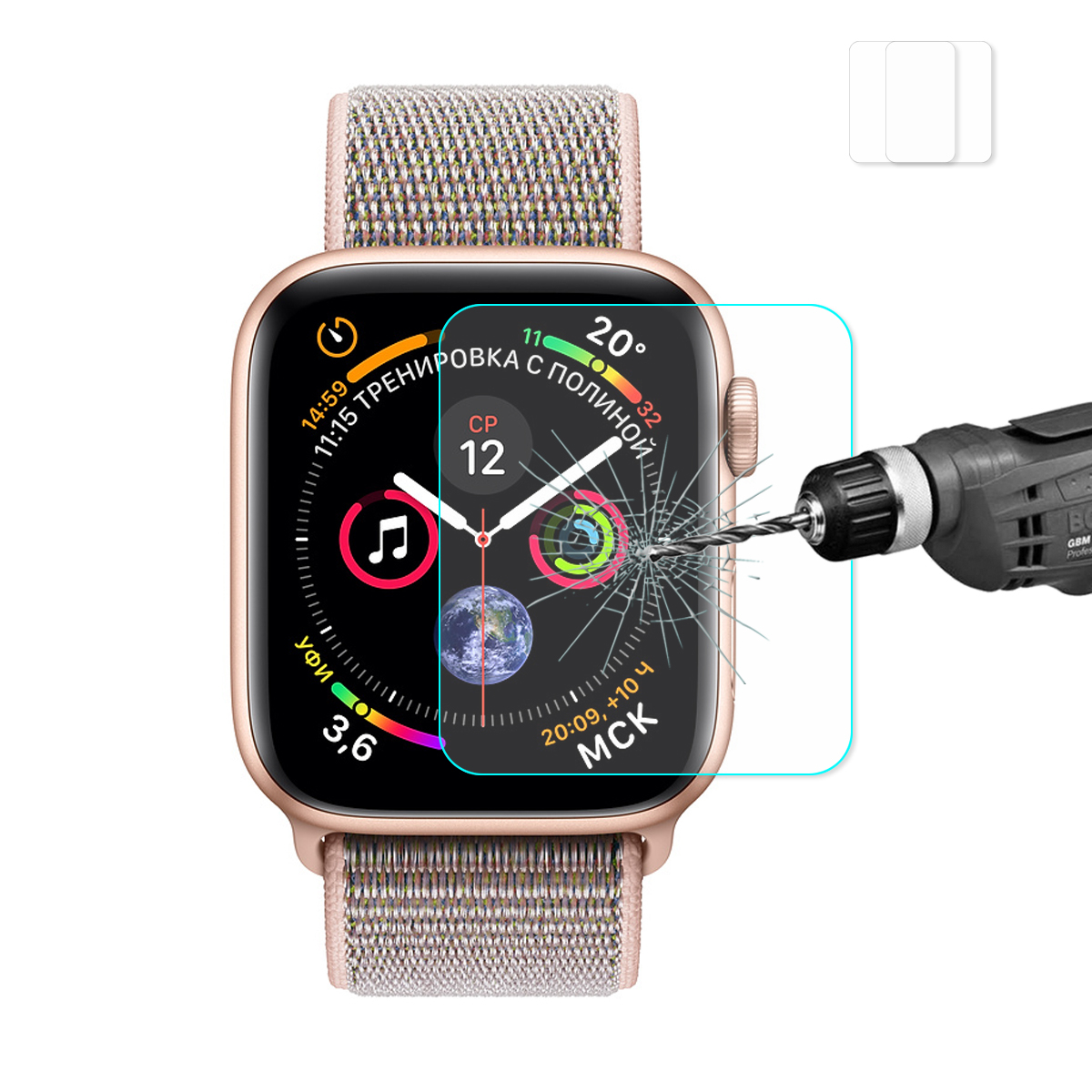 

2 пакета Enkay Clear протектор экрана часов для серии яблоко 4/яблоко Watch серии 5 40 мм 0.2 мм 2.5D устойчивый к царапинам пленка