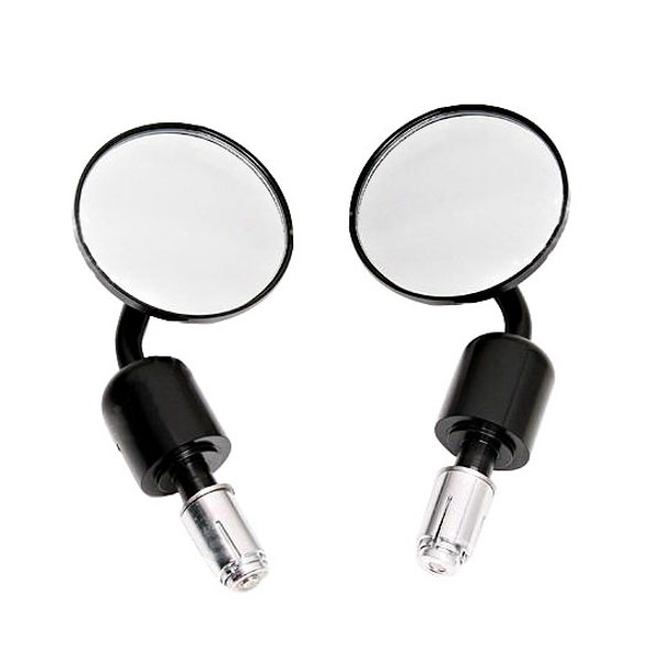 7/8 Inch 22mm Handlebar End Motorcycle Review Mirrors Black For Honda