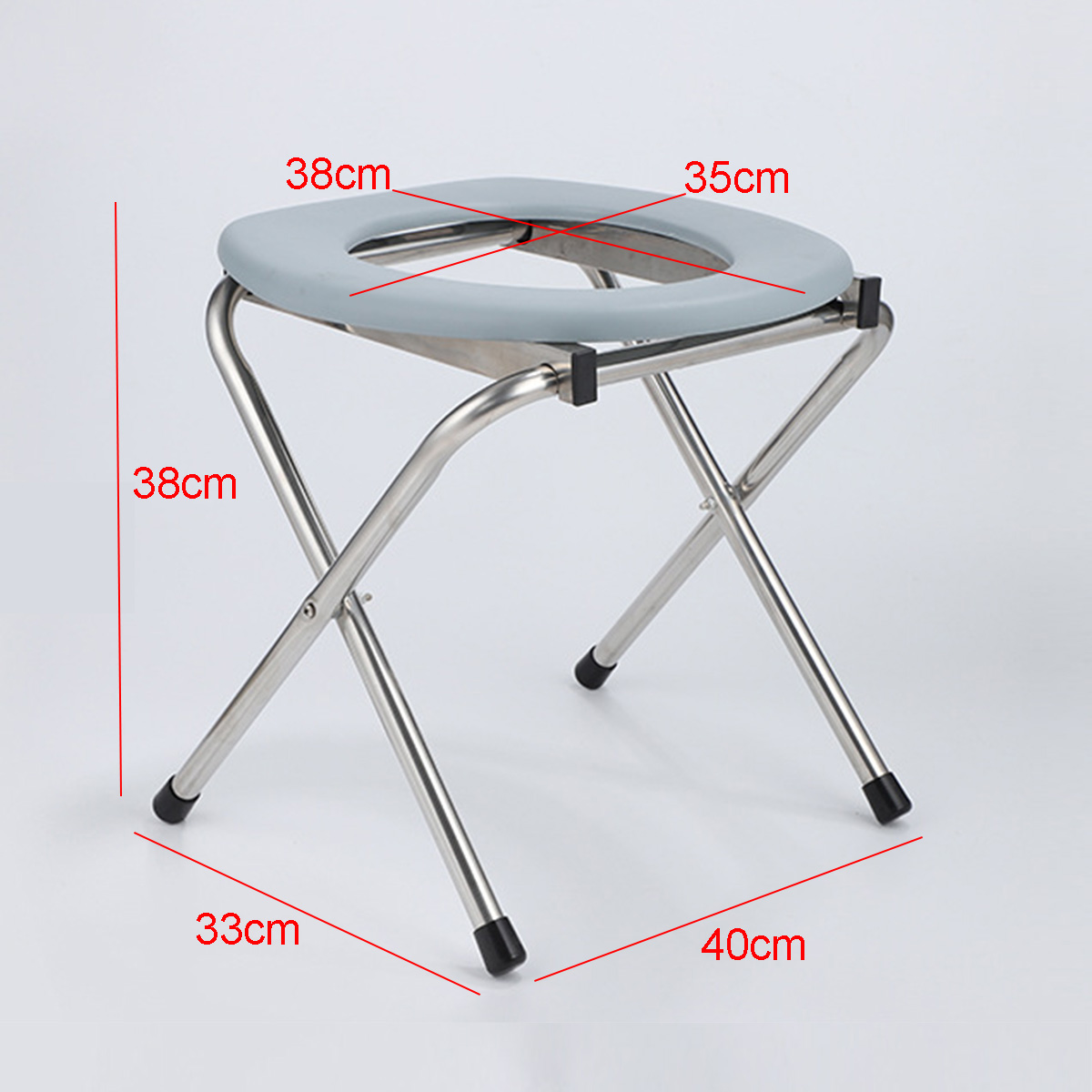 Foldable Medical Bedside Commode Chair Potty Iron For Elderly Gravida 9