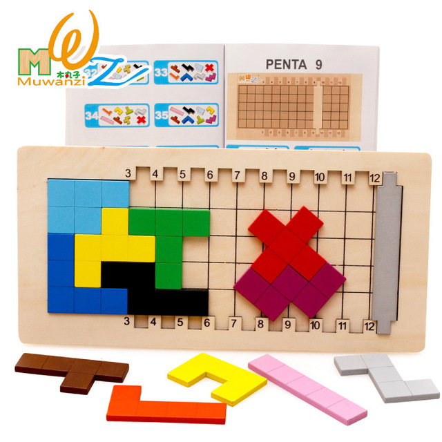 

Square Puzzle Jigsaw Puzzle Clever Change Tetris Child Baby Puzzle Early Education Building Blocks Toy