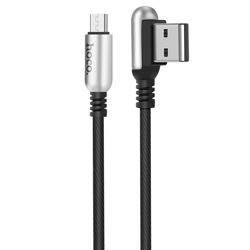 

HOCO 2.4A 1.2M цинковый сплав 90 градусов Micro USB Data Sync Телефонный кабель для Samsung Xiaomi Huawei