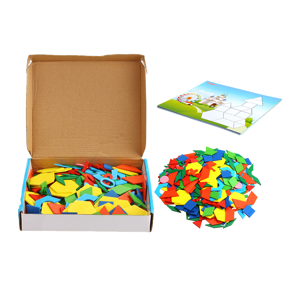 

250 Pcs Children Wooden Jigsaw Puzzle Building Blocks Early Education Learning Kid Toy