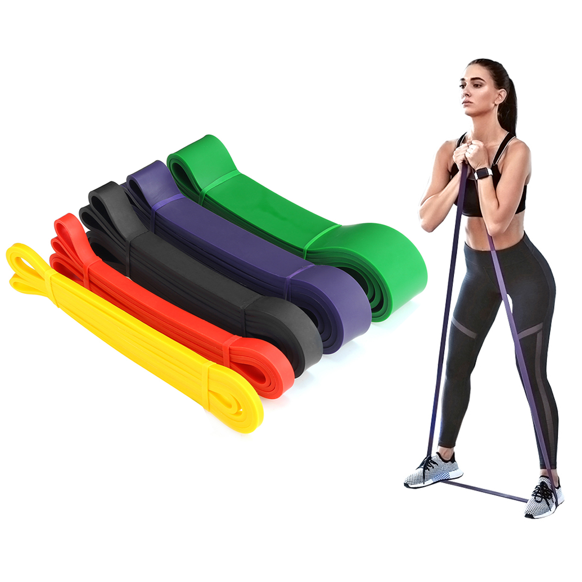 35-150LB Fitness Tube Rope Set Resistance Expander Band Elastic Yoga  *c
