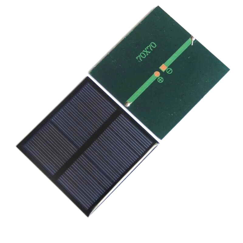 

Портативный мини 0.7W 5V 70 * 70 мм DIY Солнечная Зарядное устройство Солнечная Панель