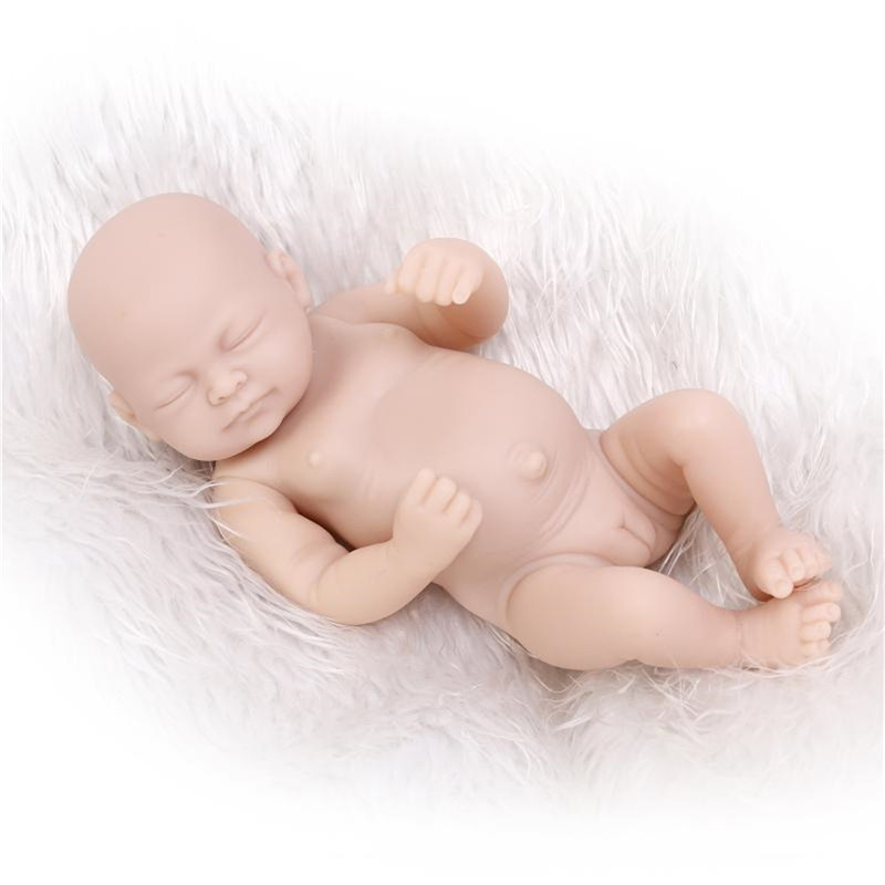 10 Полные виниловые девочки новорожденного ребенка Lifelike Dolls Reborn Dolls Baby Unpainted Toys