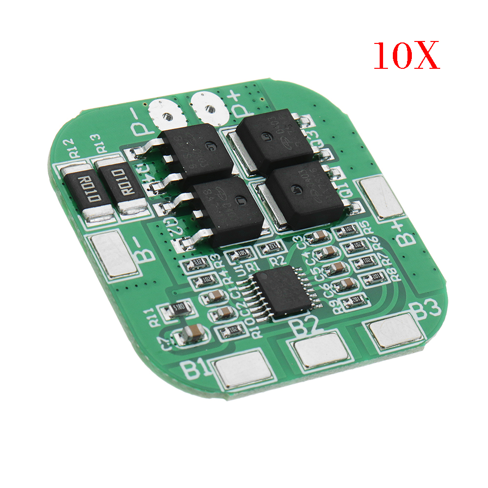 

10pcs DC 14.8V / 16.8V 20A 4S Lithium Battery Protection Board BMS PCM Module For 18650 Lithium LicoO2 / Limn2O4 Short Circuit Protection