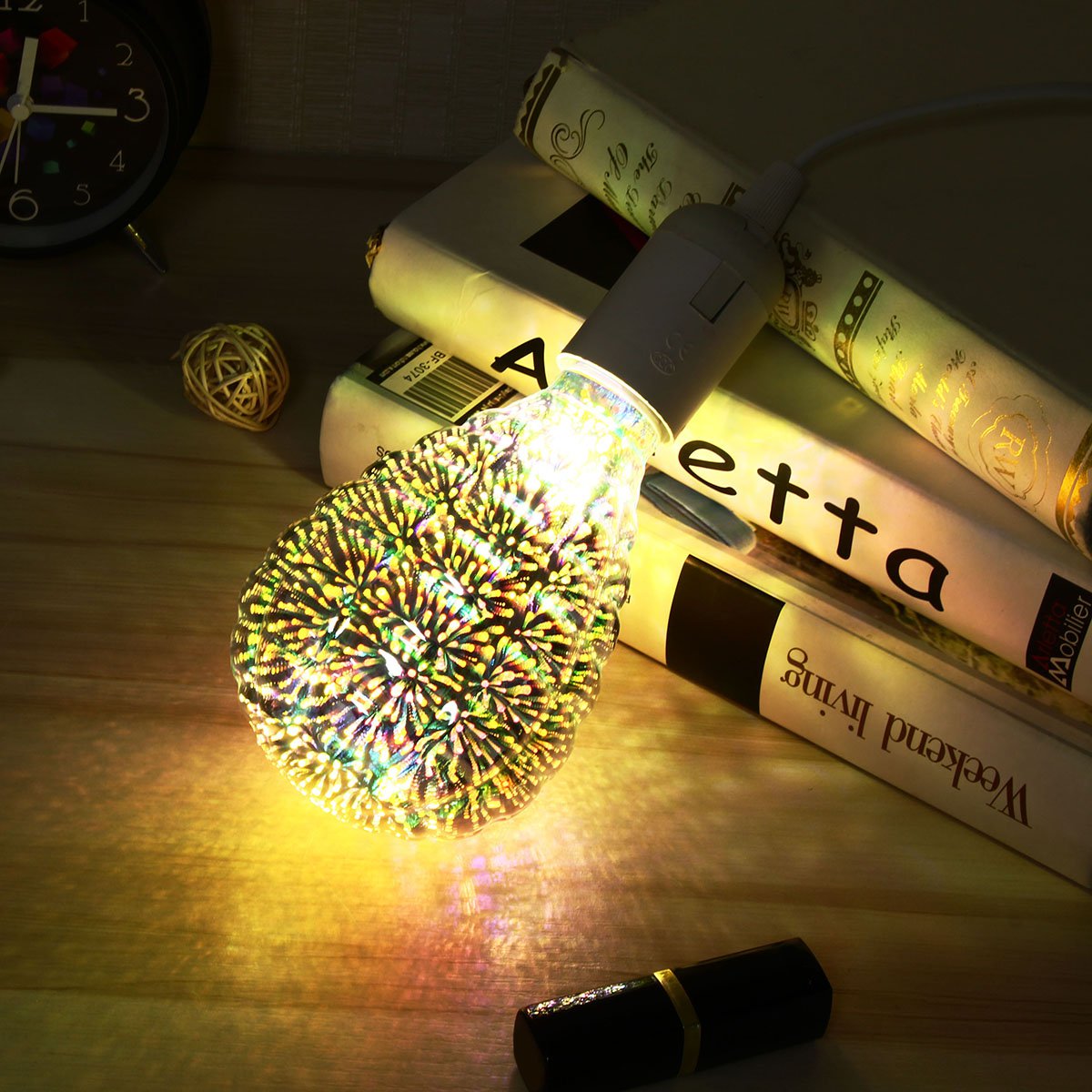 

AC220V E27 5W 3D ретро Винтаж Эдисон Фейерверк LED Фея Лампочка Лампа для вечеринки