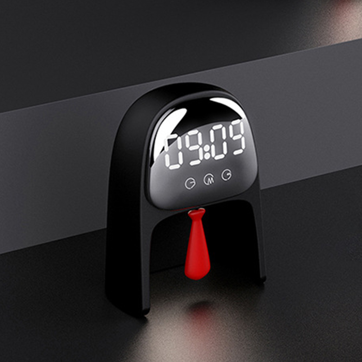 

Creative Design Gentleman Alarm Clock Digital Snooze Table Clock Voice Induction Function Press Control Home Decoration Clock