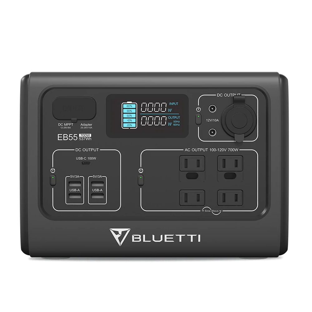 Find EU Direct BLUETTI EB55 700W 537Wh Portable Power Station With 200W 220V AC Input 200W PV Solar Input/4 100 120V/700W AC OUTLETS Support 4 Ways of Fast Recharging Power Generator for Sale on Gipsybee.com with cryptocurrencies