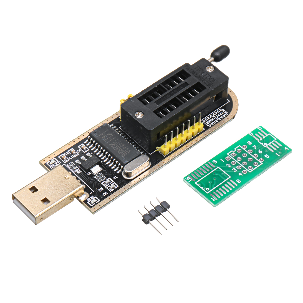 

SPI FLASH BIOS USB Programmer Writer Burner 24 25 Serie USB To TTL CH341A