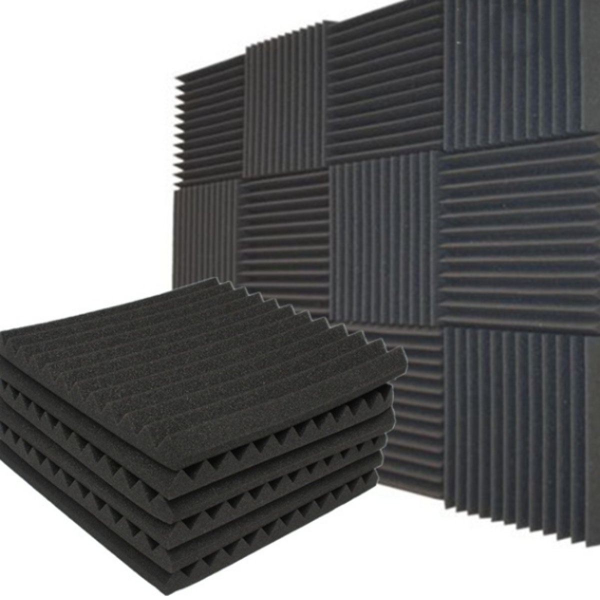 

Studio Acoustic Soundproof Foam Panel Tile Sound Absorption Proofing Treatment Wedge 30x30