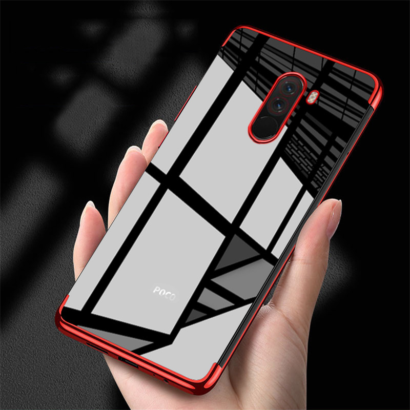 

Bakeey ™ Цветное покрытие Прозрачный Soft Задняя крышка TPU Защитная Чехол для Xiaomi Pocophone F1 Неоригинальный
